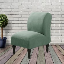 Seasong Jakarlı Kolsuz Sandalye Slipcover Dekoratif Örtüleri Yıkanabilir (Yurt Dışından)