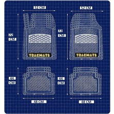 Trakmats Mitsubishi Lancer 2011 Universal  Lüks Yumuşak Kırmızı