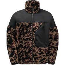 Jack Wolfskin Maarweg Print Jkt Erkek Outdoor Peluş Ceket 1711231-8889 Siyah