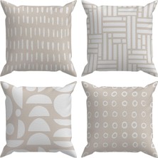 Evdek Geometric 4'lü Kırlent Kılıfı DS36