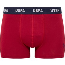 U.S. Polo Assn. Erkek Gri Melanj-Bordo-Baskılı 3'lü Boxer 80509