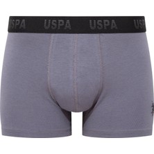 U.S. Polo Assn. Erkek Antrasit-Siyah-Baskılı 3'lü Boxer 80505