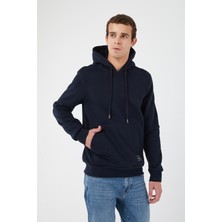 Içi Polarlı Regular Fit Standard Kesim Kanguru Cepli Basic Kapüşonlu Sweatshirt