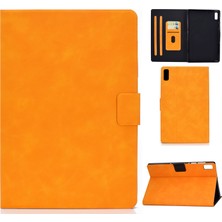 Sunsky Lenovo Sekmesi Için Cowhide Doku Pu Deri Kılıf P11 Gen 2 Khaki (Yurt Dışından)