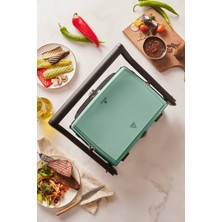 Karaca Gastro Grill Glass Premium 2400W Tost ve Izgara Makinesi Blue Mist