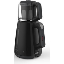 Arzum AR3061 Çaycı Siyah 1700 W Cam Demlikli Çay Makinesi