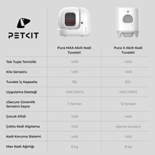 Petkit Pura Max Akıllı Kedi Tuvaleti - Beyaz (Resmi Distribütör Garantili)