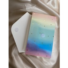 Hillshine Renkli Tasarımlı Cırtlı Siyah Zarf Defter ve Sticker Hediyeli