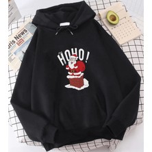 Populus Noel Baba Selfie Hoho Kapşonlu Sweatshirt