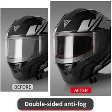 Motoanl Motosiklet Kask Vizör Buğu Önleyici Pinlock Üniversal Dayanıklı Nano Kaplama Yapışkan Anti Fog