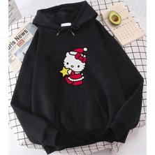Populus Hello Kitty Merry Christmas Kapşonlu Sweatshirt