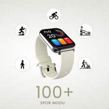 HiFuture FutureFit Zone2 Bluetooth 5.2 IP68 Su Geçirmez 1.96 inç Arama Özellikli iOS&Android Uyumlu Nabız Spor Kan Oksijen Takibi 50mm Akıllı Saat Uzay Grisi