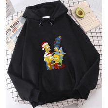 Populus Simpson Yılbaşı Kapşonlu Sweatshirt