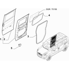 Parcabeyi Fıat Doblo Sürgülü Kapı Sol 98808059