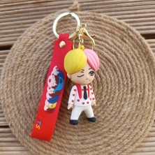 HD Marketim Bts Figür Silikon Çanta Süsü Oyuncak Anahtarlık