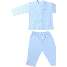 Sebi Kız / Erkek Bebek Puantiyeli Pamuklu Pijama Takım