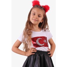 Breeze Çocuk Oynar Pulu Türkiye Bayraklı Tshirt