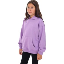 Ekko Çocuk Basic Kapüşonlu Kanguru Cepli Sırtı Tavşan Baskılı Sweatshirt