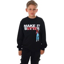 Ekko Erkek Çocuk Make It Better Yazılı Sweatshirt