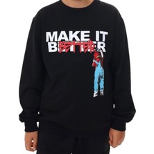 Ekko Erkek Çocuk Make It Better Yazılı Sweatshirt