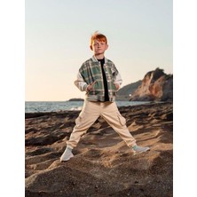 Escabel Erkek Bebek / Çocuk Ekose Desenli Kolej Mont