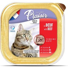 Plaisir Pate Biftekli Kedi Konservesi 100 gr ( 9 Adet )
