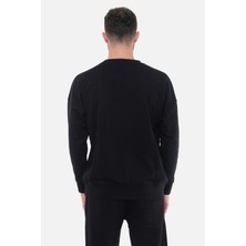 Mısırlı Erkek Üç Iplik Oversize Siyah Sweatshirt - M Ovr-1S