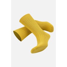 Mısırlı Pamuklu Bio Cotton Kışlık Sarı Soket Çorap M-3093A-S