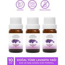 Proclis Türk Lavanta YAĞI,100 Doğal Bitkisel Uçucu Yağ, Lavandin Oil, 3'lüi Set 3X10 ml