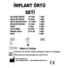 Akas Implant Örtü Seti  [ 10 Adet ]