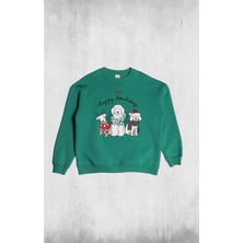 Pull The Hood Unisex Oversize Howliday Sweatshirt