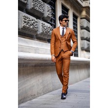 Guild Kösice Slim Fit Tarçın Rengi Takım Elbise