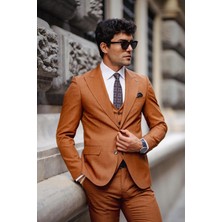 Guild Kösice Slim Fit Tarçın Rengi Takım Elbise