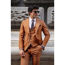 Guild Kösice Slim Fit Tarçın Rengi Takım Elbise