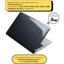 McStorey Macbook Pro Kılıf 13 inç M1-M2 A1706-08 A1989 A2159 A2251 A2289 A2338 ile Uyumlu Kristal