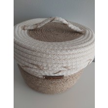 Home Decors By Özlem Kapaklı Sepet Takımı Hasır Sepet Hediyelik SEPET-20X14CM