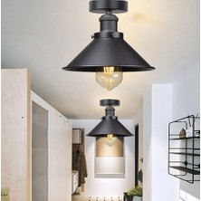 Riolight  Retro,rustik,vintage 1XE27 Duylu Metal Tekli Plofonyer Avize ÇAP:28CM 1ADET Fiyatıdır