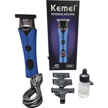 Gold Honey Kemei 641 Profesyonel Hair Clipper Mavi Renk Digital Göstergeli Sakal Kesme Makinesi