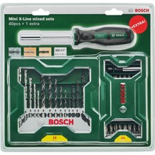 Bosch X-Line 15 Parça Delme & 25 Parça Vidalama Ucu Seti + Tornavida - 2607017655