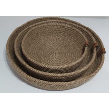 Home Decors By Özlem 3'lü Hasır Sepet Düzenleyici Organizer Dekorasyon Hediyelik 30X5,25X5,20X5CM