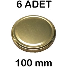 Tiesa Home 6 Adet 10CM Metal Kavanoz Kapağı Gold