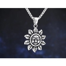 Viking Paslanmaz Çelik Inka Maya Totem Güneş Kolye / Maya Kolye