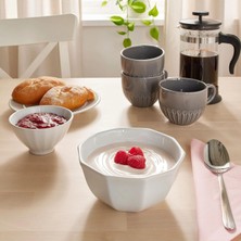 IKEA 16 Parça Strımmıg Yemek Takımı 4 Kişilik Meridyendukkan Beyaz Renk Modern Set-Stoneware