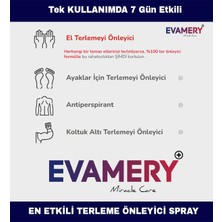 Evamery Terleme Önleyici Antiperspirant Sprey Iz Bırakmaz - Gün Boyu Kuruluk El Ayak ve Koltuk Altı 50 ml