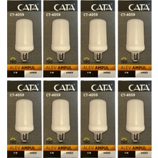 Cata CT-4059 5W (Amber Işık) E27 Duylu LED Alev Ampul (8 Adet)