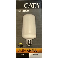 Cata CT-4059 5W (Amber Işık) E27 Duylu LED Alev Ampul