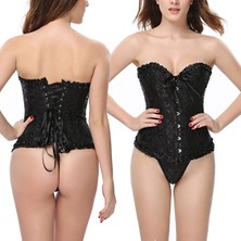 Korse Kadın Bağcıklı Korse Gelin Gotik Victorian Vintage Korse Büstiyer Üstler (Yurt Dışından)