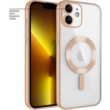 BlueCase Apple iPhone 11 Uyumlu Kılıf Magsafe Glint Silikon Kılıf (Kablosuz Şarj Destekli) Gold