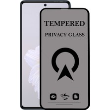 Kzy Tecno Camon 20 ile Uyumlu Tam Kaplayan Privacy Hayalet Temperli Ekran Koruycu Cam