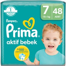 Prima Bebek Bezi Aktif Bebek 7 Beden 48 Adet XX Large Mega Fırsat Paketi